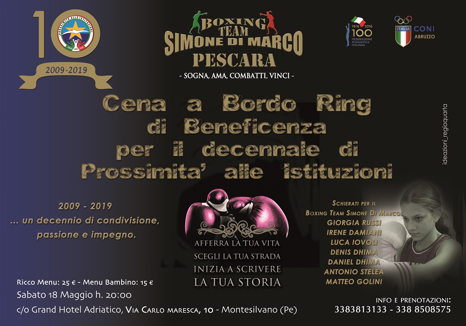 Grafica decennale 18 maggio montesilvano